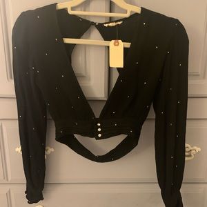 For Love and Lemons Disco Baby crop